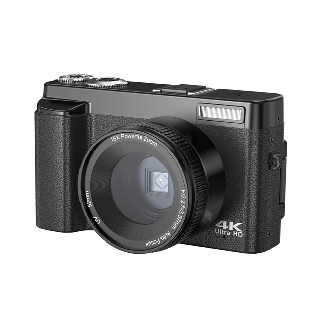 4K HD Mirrorless Camera 1300W Pixel Selfie Camera with CMOS Sensor 4800W Max Resolution