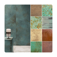 Venta al por mayor de fábrica, revestimiento de pared de cobre, textura de óxido, Panel de cemento suave para decoración de paredes internas y externas