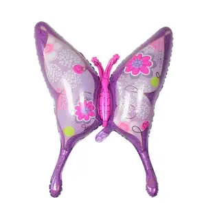 Оптовая продажа, дешевые надувные воздушные шары для вечеринки животных, поставщики 100*95 см, Мультяшные шары в форме бабочки для украшения
