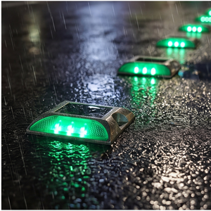 Marqueur routier carré réfléchissant en aluminium <span class=keywords><strong>de</strong></span> <span class=keywords><strong>qualité</strong></span> avec LED <span class=keywords><strong>solaire</strong></span> pour avertissement sur autoroute - Product Image 1