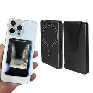 Portatarjetas de aluminio magnético superventas RFID que bloquea la billetera de aluminio metálico, tarjetero minimalista para hombres - Product Image 1