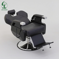 JINCHENG Chaise Peluqueria Cadeira De Barbeiro Pompe hydraulique professionnelle tout en cuir synthétique noir pour salon de coiffure