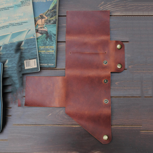 Cartera de origami de cuero genuino personalizada cartera plegable minimalista tarjetero - Product Image 3