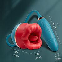 Multifunktionaler Vibrator mit Mehrfrequenz-Vibration, Einziehbarer Großer Öffnung, Starker Stoßfunktion, Saug- und Leckmassage für Frauen