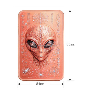 Barra in Rame Puro .999 da 5 oz, Serie <span class=keywords><strong>UFO</strong></span> Alieno, Lingotto Commemorativo con Rilievo UV Colorato per Collezione e Regalo - Product Image 4