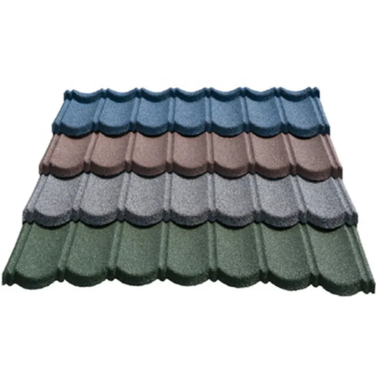 Azulejos de Zinc para techado de Sudáfrica, piedra colorida, Material de construcción de aluminio, construcción de oficinas modernas