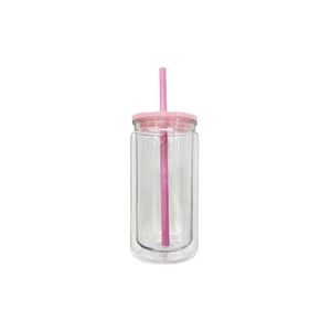 Drinkware <b>Cups</b> Double Wall 16oz Glitter Snow Globe <b>Reusable</b> Clear Plastic Drinkware <b>Cups</b> <b>with</b> <b>Lids</b> Straws for Kids - Product Image 1