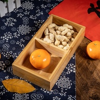 Boîte Cadeau en Bois de Bambou Faite à la Main avec 2, 3, 4, 6 ou 9 Compartiments pour Fruits Secs, Desserts et Bonbons – Vente en Gros