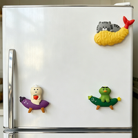 Niedliches Tempura-Katzen-Feen-Liebes-Harz-Kühlschrankmagnet-Set, Mini-Kühlschrankaufkleber, Kawaii Heim- und Küchendekoration, Geschenke