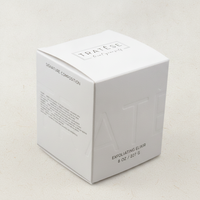 Boîte en carton ivoire sur mesure avec pelliculage brillant et dorure à chaud pour masque de nuit et soins de la peau