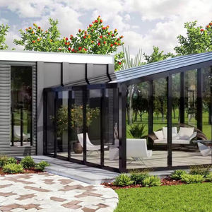 Auvent préfabriqué moderne en aluminium, abri d'auto, verre transparent, toit incliné, véranda, jardin, véranda, kit pour entrepôts et appartements - Product Image 4