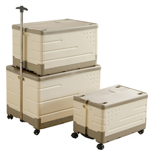 Foldable Storage Box With Wheels And Pull Rod Rectangle Standing Type For Wardrobe Kids Teen Storage - Product Image 5