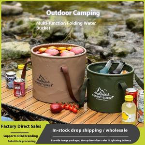 Bassin de stockage d'eau pliable portatif de seau de <span class=keywords><strong>Camping</strong></span> pliable pour le lavage de voiture de pêche de randonnée en plein air - Product Image 3