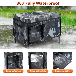 שטח גדול מוצק ידידותי לסביבה חיצונית עם חימום כרית חימום חורף עונת גשם-הוכחה לחות עבור כלבים תועה - Product Image 3