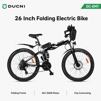 Bicicleta Eléctrica Urbana Plegable Moderna de 26 Pulgadas, 36V 350W, para Viajes Diarios en la Ciudad