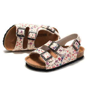 Sandales personnalisées pour enfants OEM ODM, motif floral, sangles à boucle réglables, <span class=keywords><strong>semelle</strong></span> intérieure en liège, directement <span class=keywords><strong>de</strong></span> l'usine avec faible MOQ pour enfants - Product Image 3