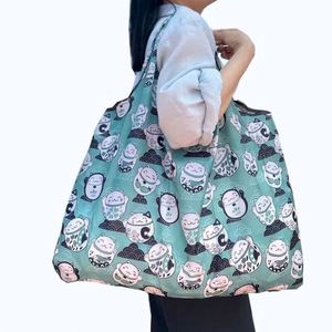 Bolsa de Compras Plegable Expandible con Logotipo Personalizado, Bolsa de Supermercado Ecológica Reutilizable de Nailon y Poliéster - Product Image 6