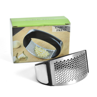 Hete verkoop Rocker Knoflookpers Knoflookknijper Knoflookpersen 304/430 RVS 3-in-1 Boogvormige Keukenaccessoires