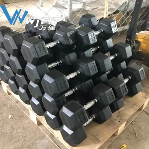 Cheapest 10kg Dumbbell Set Body Training Fitness Rubber Hex Dumbbells Weights Gym Equipment Online