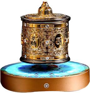 Rueda Maglev budista tibetana rueda de oración de verdad de seis caracteres, rueda de oración budista tibetana de mesa Maglev, para rezar - Product Image 1