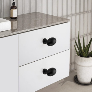 Stainless Steel Oval Drawer Handle Nordic Style Durable Furniture <b>Knob</b> Wardrobe Use - Product Image 2