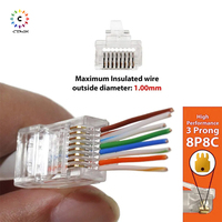 Câble Réseau RJ45 UTP Ethernet RJ45 Traversant Connecteur Modulaire 8P8C Cat 6 Cat6