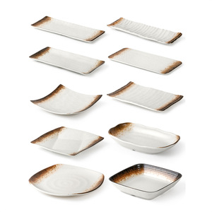 Juego <span class=keywords><strong>de</strong></span> Vajilla 100% <span class=keywords><strong>Melamina</strong></span> con Diseño <span class=keywords><strong>de</strong></span> Plantas Vintage Moderno, <span class=keywords><strong>Platos</strong></span> Rectangulares <span class=keywords><strong>de</strong></span> 8/9/10 Pulgadas, Dorados y Blancos, <span class=keywords><strong>Platos</strong></span> <span class=keywords><strong>de</strong></span> Plástico para Aperitivos <span class=keywords><strong>de</strong></span> Restaurante - Product Image 3