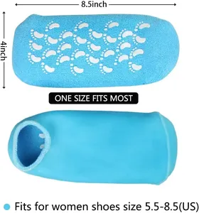 Calcetines exfoliantes secos y agrietados de <span class=keywords><strong>Gel</strong></span> para piel suave Spa Hidratante Pedicura Tacón duro Protector de piel Calcetines reparadores - Product Image 2