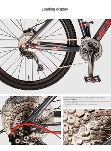 <span class=keywords><strong>Cadena</strong></span> de <span class=keywords><strong>Bicicleta</strong></span> de Montaña TOOPRE 11s de Acero, 116 Eslabones, Duradera, Impermeable, Plateada - Product Image 5