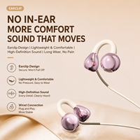 Earphone Berkabel Clip-On Non-In-Ear Tipe-C 3.5mm Omni-directional Ringan untuk Olahraga Kualitas Suara Tinggi IPX-4 Tahan Air 1.2m