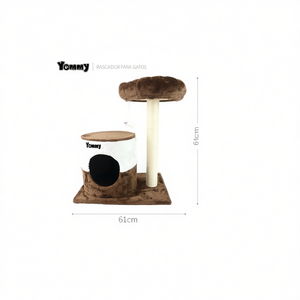 ต้นไม้แมวยอมมี่พร้อมที่ลับเล็บ สูง 61 ซม. สำหรับแมวในบ้าน - Product Image 2