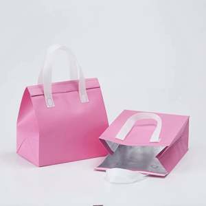Sac isotherme personnalisé en non-tissé, écologique et jetable, avec poignée souple et isolation en feuille d'aluminium pour repas à emporter - Product Image 5