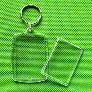 Cá nhân Vòng biểu tượng tùy chỉnh nhuộm thăng hoa trống nhựa trong suốt Keychain mini khung ảnh <span class=keywords><strong>Acrylic</strong></span> Keychain - Product Image 3