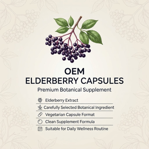 แคปซูลสารสกัดจากเอลเดอร์เบอร์รี่ OEM ODM ขนาด 1000 มก. บรรจุ 60 แคปซูล รับผลิตแบบ Private Label - Product Image 3