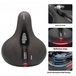 Cojín de bicicleta suave y supergrueso, asiento de bicicleta de montaña Universal con función de masaje, accesorio de sillín absorbente de golpes - Product Image 3