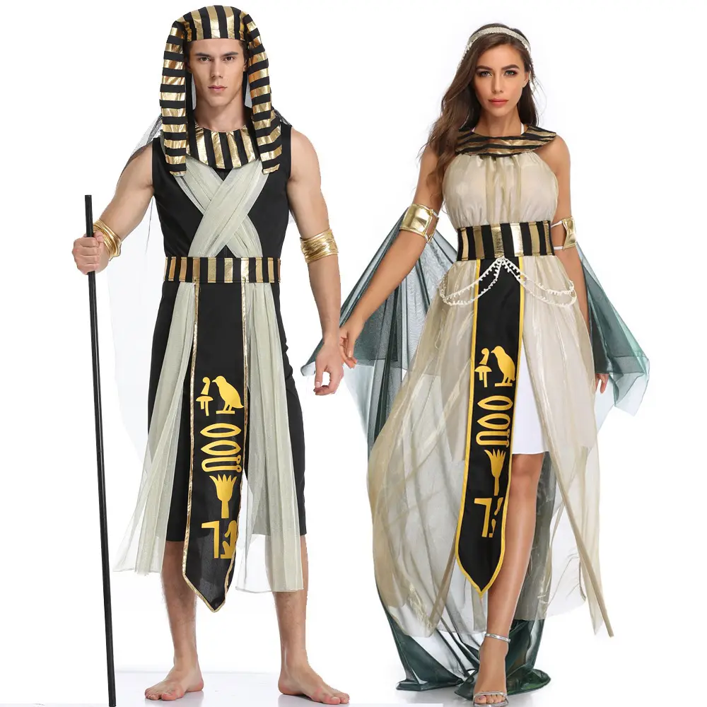 Disfraces de Halloween Cosplay faraón egipcio Cleopatra diosa griega disfraz escenario ópera actuación disfraz