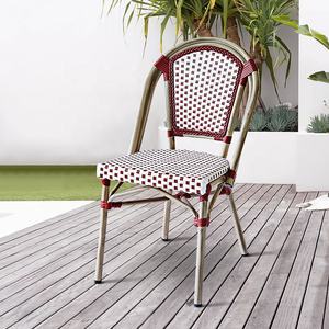 Parisien Français Pas Cher Jardin Café Tabourets <span class=keywords><strong>De</strong></span> Bar Meubles En Aluminium Osier Rotin Patio Extérieur Bistro À Manger Chaises - Product Image 1