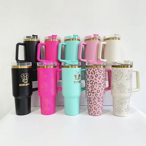 40oz Stainless Steel <b>Large</b> Coffee Travel <b>Mug</b> Portable Thermal Cup Tumbler 40oz with Handle Lid for Car - Product Image 4