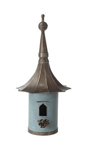 Casa para Pájaros de Metal Ecológica para Jardín con Revestimiento Resistente a la Oxidación, Refugio Decorativo para Aves al Aire Libre, Disponible para la Venta - Product Image 4