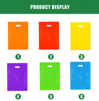 Vente chaude Sac de shopping en plastique transparent jaune refermable Sac en polyéthylène LDPE avec poignée découpée pour l'emballage des vêtements