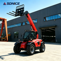 SDNICE Compact 9.5T Chariot Télescopique Diesel 12m Prix FOB Transmission Latérale Chargement de Conteneurs Expédition Mondiale Garantie 1 An