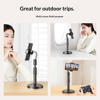 Support de téléphone portable réglable en hauteur et rotatif pour les cours en ligne des enseignants, la photographie et le streaming en direct