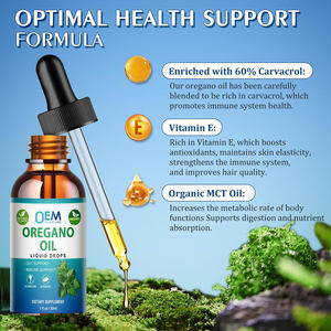 Aceite de Orégano Orgánico OEM/ODM en Gotas Líquidas con 60% de Carvacrol, Vitamina E y Aceite MCT, Sin Alcohol, para el Apoyo Digestivo e Inmunológico - Product Image 3