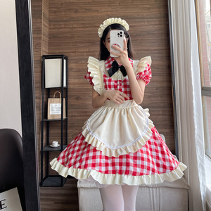 red black check dress Red Buffalo Plaid Flare Dress - 2X main image 0
