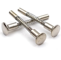 Pasadores Ranurados LeGood para Conexión de Muebles, Eje Ajustable para Resortes de Cama, Acero Inoxidable con Acabado Brillante
