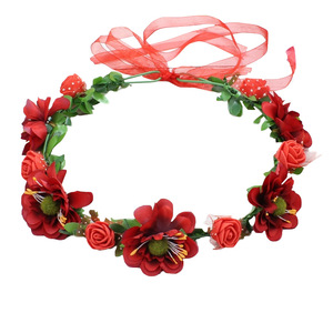<span class=keywords><strong>Diademas</strong></span> Florales Ajustables <span class=keywords><strong>Hechas</strong></span> <span class=keywords><strong>a</strong></span> <span class=keywords><strong>Mano</strong></span> para Mujeres y Niñas, Corona de Flores, Guirnalda para Bodas, Fiestas de Cumpleaños HB342 - Product Image 4