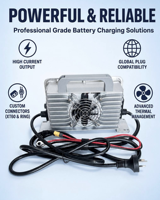 Chargeur de batterie Li-ion LNLEE 80V 15A 19S haute puissance, charge intelligente pour véhicule électrique de tourisme LSEV avec affichage LED