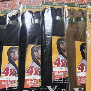 <span class=keywords><strong>Extensiones</strong></span> <span class=keywords><strong>de</strong></span> Cabello Trenzado Preestirado EZ <span class=keywords><strong>de</strong></span> Fibra Spetra 3x4x6x <span class=keywords><strong>de</strong></span> 52 Pulgadas, Retardante al Fuego, Precio Bajo <span class=keywords><strong>de</strong></span> Fábrica Xuchang para Cabello Negro - Product Image 4