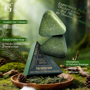OEM ODM Marque Privée - Savon Solide au Thé Vert Usman de Fabrication Artisanale en Barre, Contrôle du Sébum, Biologique, Végétalien, Parfumé, Soin Capillaire - Product Image 3
