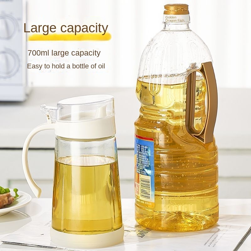 Wholesale Eco-Friendly Glass Kitchen Oil Pot Jug FY Model One-Handed Operation with Handle Dual-Use Classic Easy Clean view 2